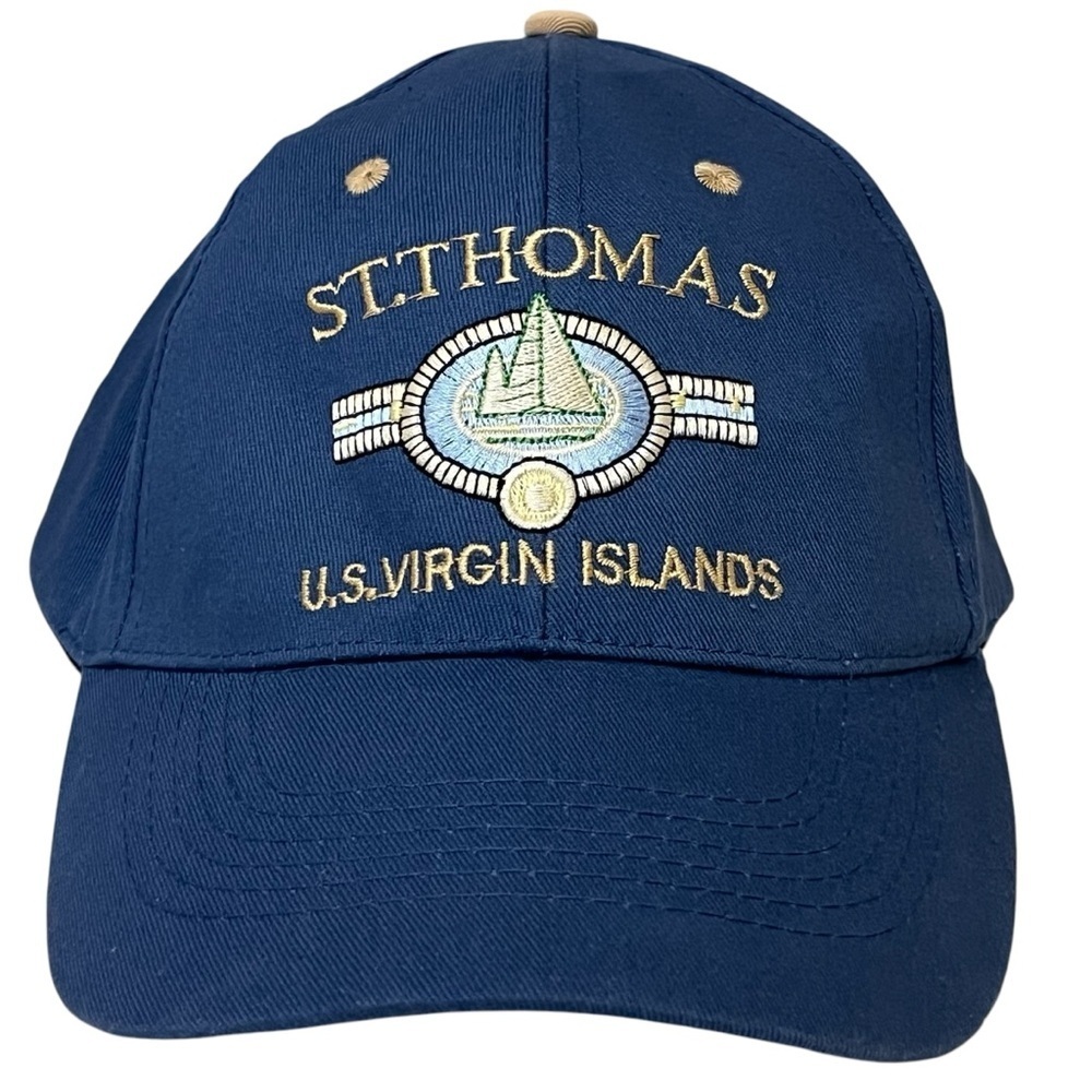 St. Thomas U.S. Virgin Islands Adjustable Blue Ball Cap